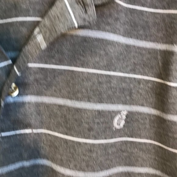 Byron Nelson Men's Size XXL Polo Shirt Eleven Straight Gray Striped 100% Cotton - Picture 2 of 4